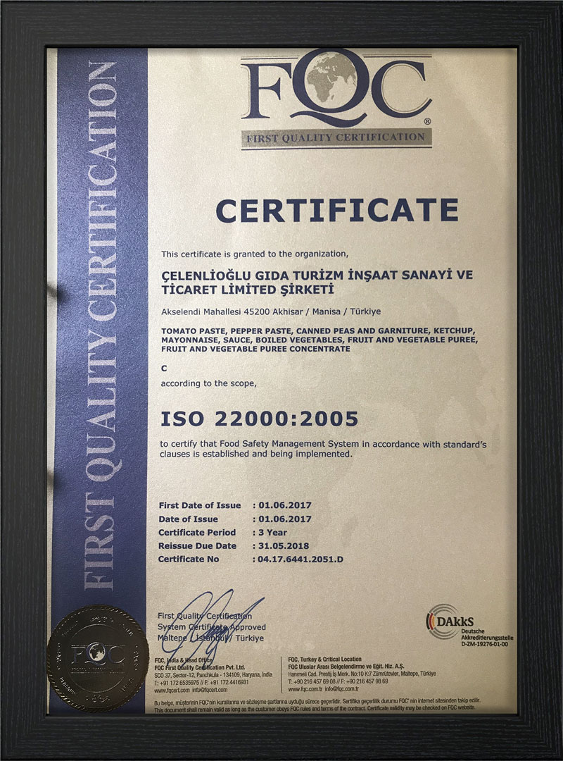 Iso 22000:2005 - Scope